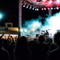 downtown rock concert